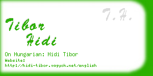 tibor hidi business card